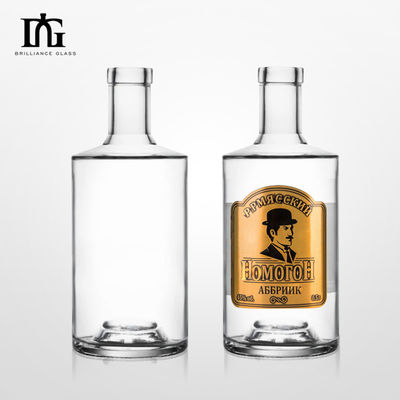 500 ml 700 ml 750 ml aanpasbaar gegraveerd label met warm stempel glasfles voor dranken