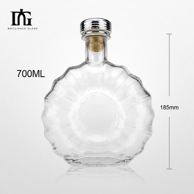 Persoonlijke heldere glas vodka fles 700 ml met gravure en warm stempelen