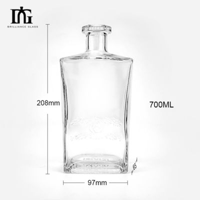 OEM/ODM Acceptable Fancy 500ml Square Glass Liquor Bottle voor ijswijn