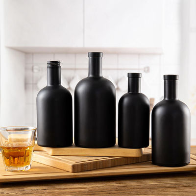 OEM/ODM Acceptabel Classic Shape Gin Rum Glasfles met Houten Kap 500ml 750ml