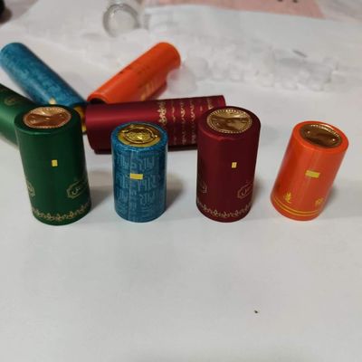 Plastic Aluminium Cap Transparent PVC Hitte Shrinkable Cover voor glazen fles