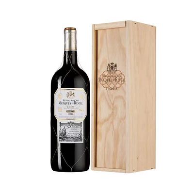 Single Leather Red Wine Set Fles Verpakkingspapierdoos voor Custom Houten Wijn Gift Box