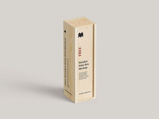 Single Leather Red Wine Set Fles Verpakkingspapierdoos voor Custom Houten Wijn Gift Box