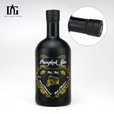OEM/ODM Acceptabel Classic Shape Gin Rum Glasfles met Houten Kap 500ml 750ml