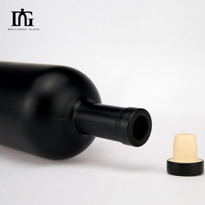 OEM/ODM Acceptabel Classic Shape Gin Rum Glasfles met Houten Kap 500ml 750ml