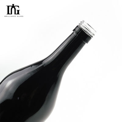 CORK Verzegeling Type Custom Screen Logo Printing Zwart Glas 500ml 750ml Champagne Wijnfles