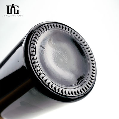 CORK Verzegeling Type Custom Screen Logo Printing Zwart Glas 500ml 750ml Champagne Wijnfles
