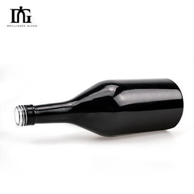 CORK Verzegeling Type Custom Screen Logo Printing Zwart Glas 500ml 750ml Champagne Wijnfles