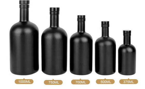 Duidelijke ovale fles 100 ml 250 ml 500 ml 700 ml 750 ml lege wijnfles met kurken