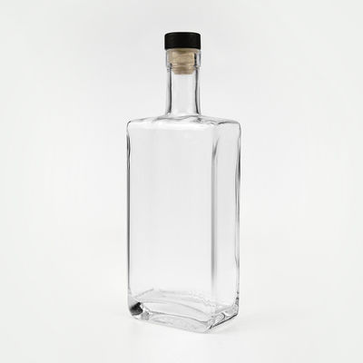 OEM/ODM Acceptabel 50ml 100ml 200ml 500ml Vierkant Wijn Glasfles Voor Brandy Vodka Whisky