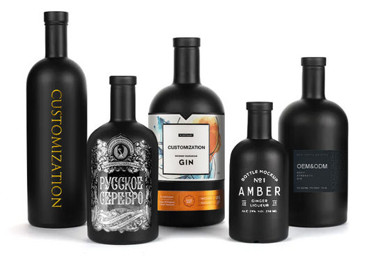 Body materiaal Glas 375ml 500ml 700ml 750ml 1l Nordic Vodka fles met aangepast logo