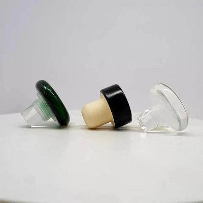 Op maat gemaakte grootte Aluminium glas T-vormige dop met polymer stopper en houten verf