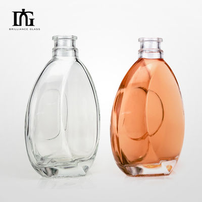CORK Versleuteling Type Duidelijke brandy glasflessen voor whisky Bourbon Vodka 700ml 750ml