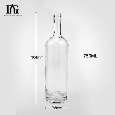 Whisky glasfles met gepersonaliseerde kurk in 375 ml/500 ml/750 ml/1000 ml capaciteit