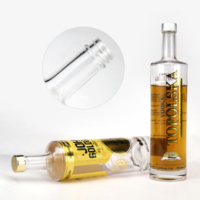 750 ml 700 ml Chicago Style glas wijnfles met houten kurkdop en aangepast logo