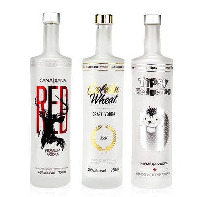 750 ml 700 ml Chicago Style glas wijnfles met houten kurkdop en aangepast logo