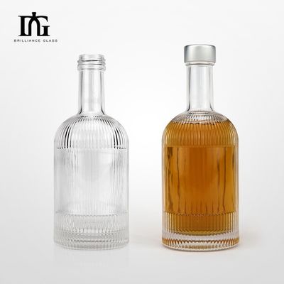 Gepersonaliseerde logo glazen fles voor Fruit Wine Whiskey Brandy Vodka Bourbon 700ml 750ml 1L
