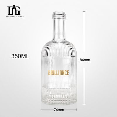 Gepersonaliseerde logo glazen fles voor Fruit Wine Whiskey Brandy Vodka Bourbon 700ml 750ml 1L