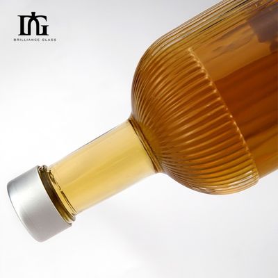 Gepersonaliseerde logo glazen fles voor Fruit Wine Whiskey Brandy Vodka Bourbon 700ml 750ml 1L