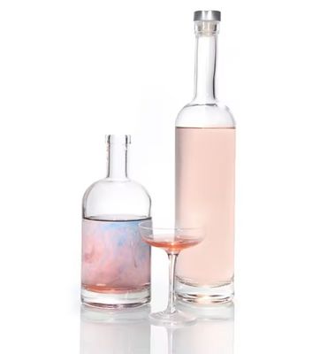 200 ml 375 ml 500 ml 750 ml 1000 ml ronde glasfles met kurkdeksel en op maat gemaakt ontwerp