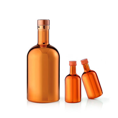 Flint Glass Matte Black 500ml/700ml/750ml Leeg Rond Vodka Spirit Whisky Gin Liquor Fles met kurk