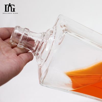 Glaskraag Wijn Brandy Vodka Duidelijke herbruikbare miniatuur drankfles 500 ml 750 ml