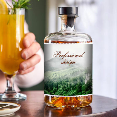 Doorzichtige glazen brandyfles met kurk 500 ml 750 ml maatwerk