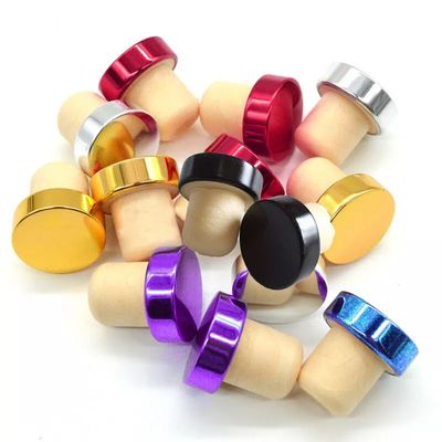 Aluminiumglas Houten wijnstoppen Flesjesproppen T-Plug Afdichtkap