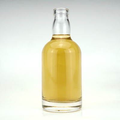 Gepersonaliseerde logo vorm sluiting 750 ml lege unieke glazen fles voor drank met dop