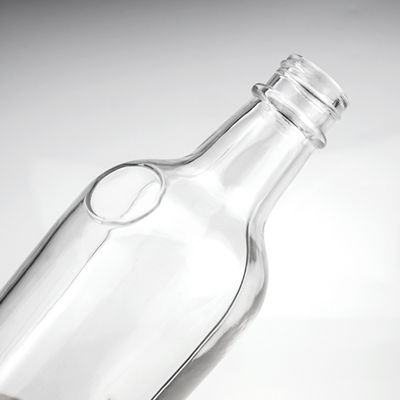 Doorzichtige glazen drankfles met schroefdeksel Capaciteit 500 ml/750 ml/1L Kraagmateriaal Glas