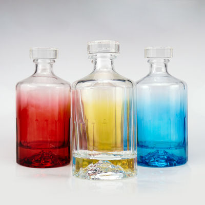 Whisky 500 ml Creative Design glazen fles met rode vulkanische bot en glazen kurk