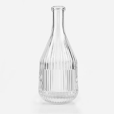 375 ml 450 ml ijswijnflessen glazen container met kurve voor dranken en gebogen patroon