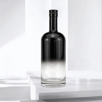 Glaskraag Gravie Half Spray Korte ronde wodkafles met kurk afdichting Type
