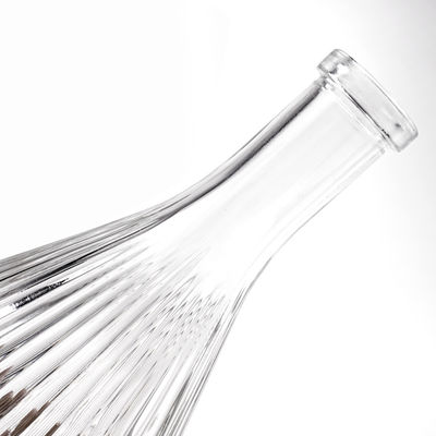 375 ml 450 ml ijswijnflessen glazen container met kurve voor dranken en gebogen patroon