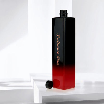 700ml/750ml Vierkant Vodka Fles Eind Kristallen Glas Custom Logo en Spray Kleur Proces