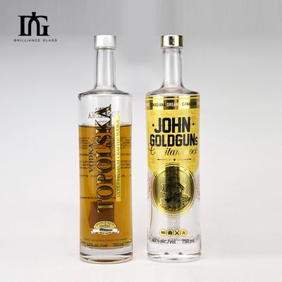 Industriële dranken 750 ml vierkant glasfles met synthetische kurk