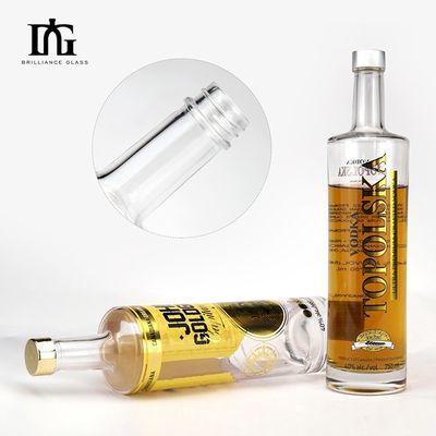 Industriële dranken 750 ml vierkant glasfles met synthetische kurk