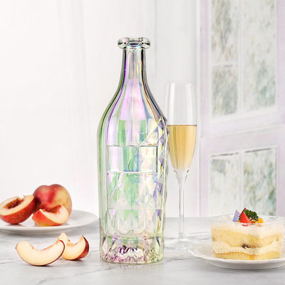 Doorzichtige glazen kraag en dop 700 ml fles voor wodka gin whisky rum
