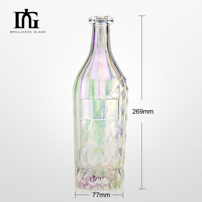 Doorzichtige glazen kraag en dop 700 ml fles voor wodka gin whisky rum
