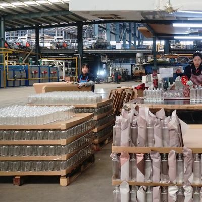 Vervaardiging van moderne glazen flessen Whisky 350 ml Tequila voor industriële dranken