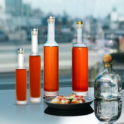 Vervaardiging van moderne glazen flessen Whisky 350 ml Tequila voor industriële dranken
