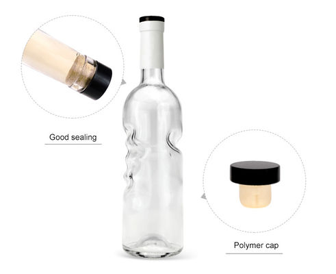 Matte donkere glas vodkafles voor gedistilleerde dranken en wijn Screen Printing Hot Stamping Painting