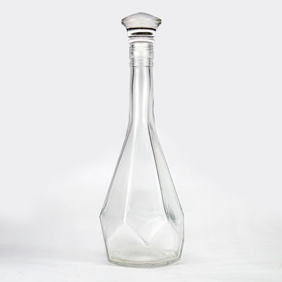 Vodka 500 ml Blauw glas Whisky Spirits Fles met kurk en schroefdeksel