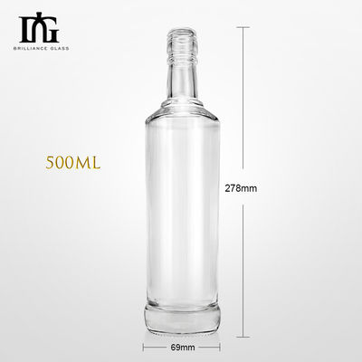 Glasfles voor drank 500 ml Super Flint Alcohol Whisky Vodka Brandy Custom lege dranken
