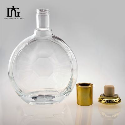 Glaskraag materiaal Custom Moon Shape 700 ml Rumfles voor drankjes en dranken