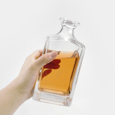 Kap Type Cork Schroef Beide 750ml Vierkant Glas Gin Whiskey Liquor Fles voor Apotheek