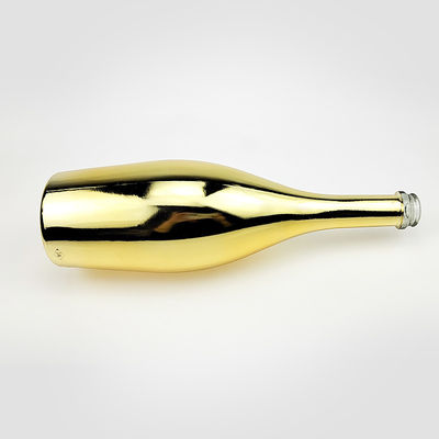Mineraalwaterfles met kurk schroefdeksel gegraveerd goud sap super flint glasfles