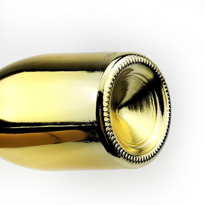 Mineraalwaterfles met kurk schroefdeksel gegraveerd goud sap super flint glasfles