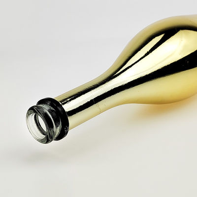 Mineraalwaterfles met kurk schroefdeksel gegraveerd goud sap super flint glasfles