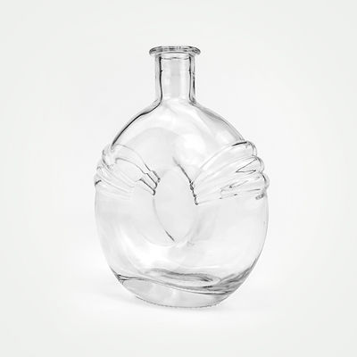 500 ml 700 ml heldere glazen fles met stopkork voor brandy Acceptabel OEM/ODM Uniek